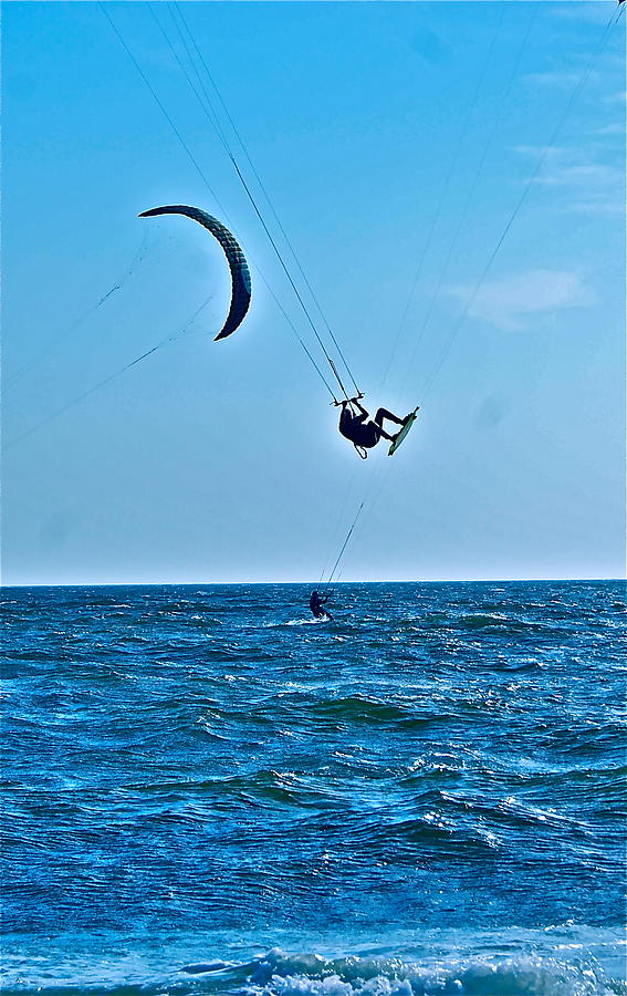 Kite Boarder Jump Sky High Photograph by Ceil Harrigan Pixels