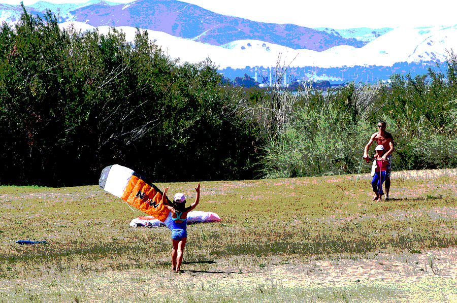 Kite Boarding Family Photograph by Joseph Coulombe