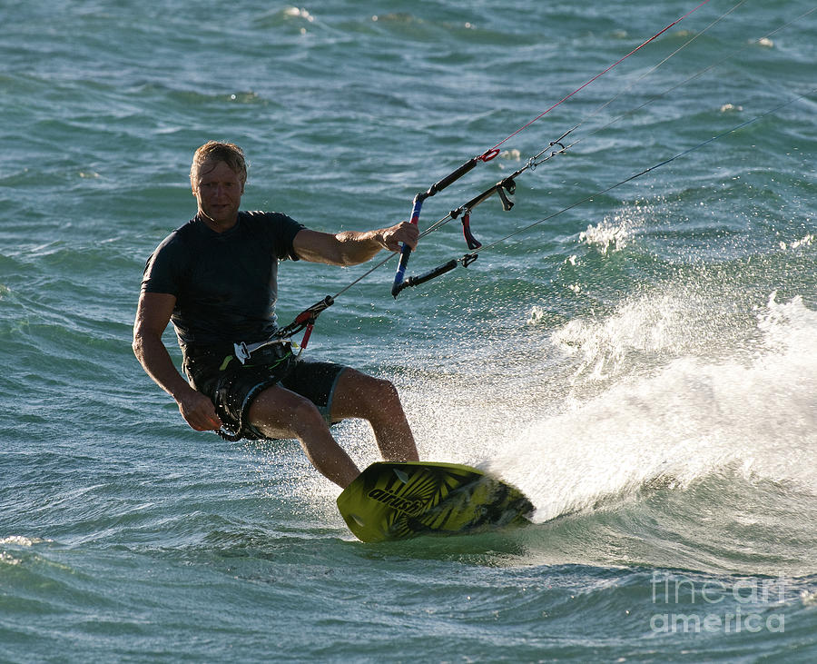 Sports Photograph - Kite Surfer 05 by Rick Piper Photography