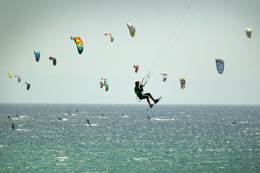 Kite Surfers Attempt Guinness World Photograph by Sergio Camacho