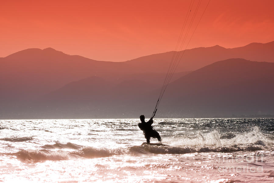 Nature Photograph - Kite surfing by Gabriela Insuratelu