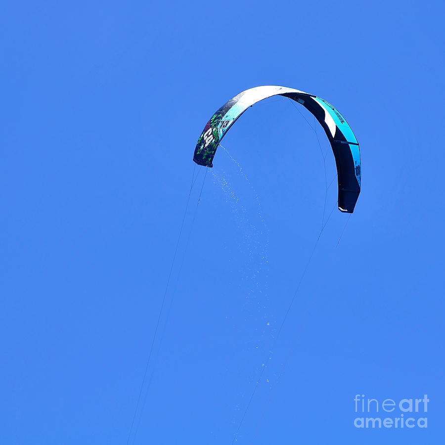 Sports Photograph - Kitesurfer Rising by Kaye Menner