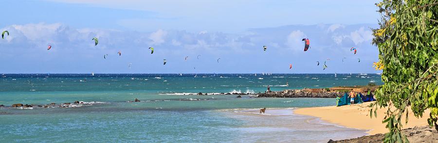 KiteSurfin Kanaha Beach Photograph by DJ Florek