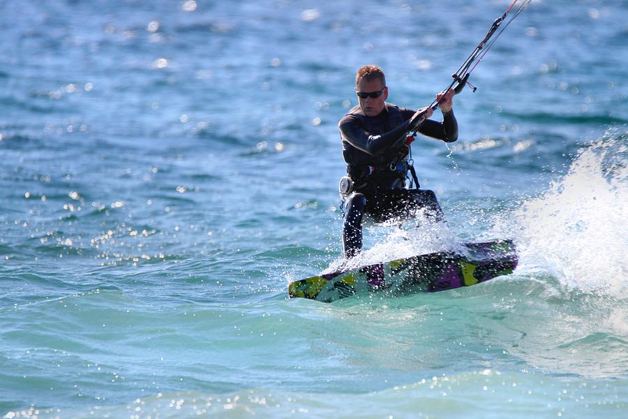 Kitesurfing Photograph - Kitesurfing Lake Michigan by Dan Sproul Kitesurfing Photograph - Kitesurfing Lake Michigan by Dan Sproul