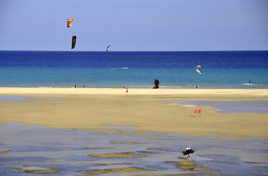 Sports Photograph - Kitesurfing Spot and Beach View at Melia Gorionez  by Julis Simo