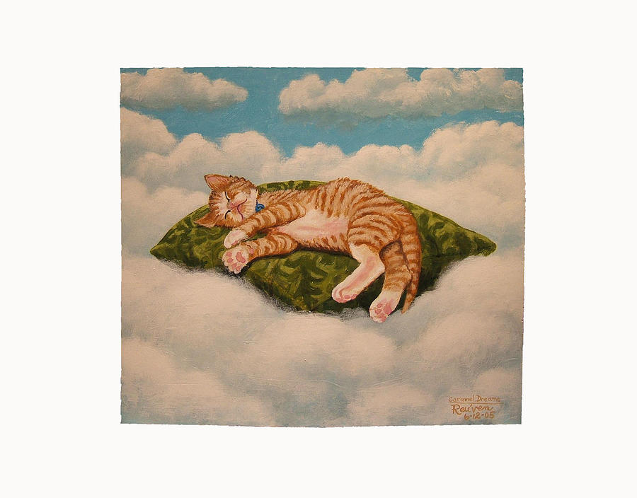 Fantasy Painting - Kitten Dreams by Reuven Gayle