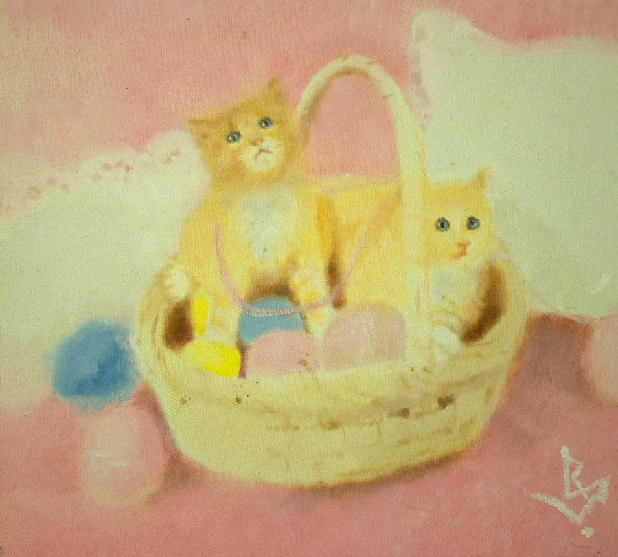 Kittens  Painting by Robert Brooks