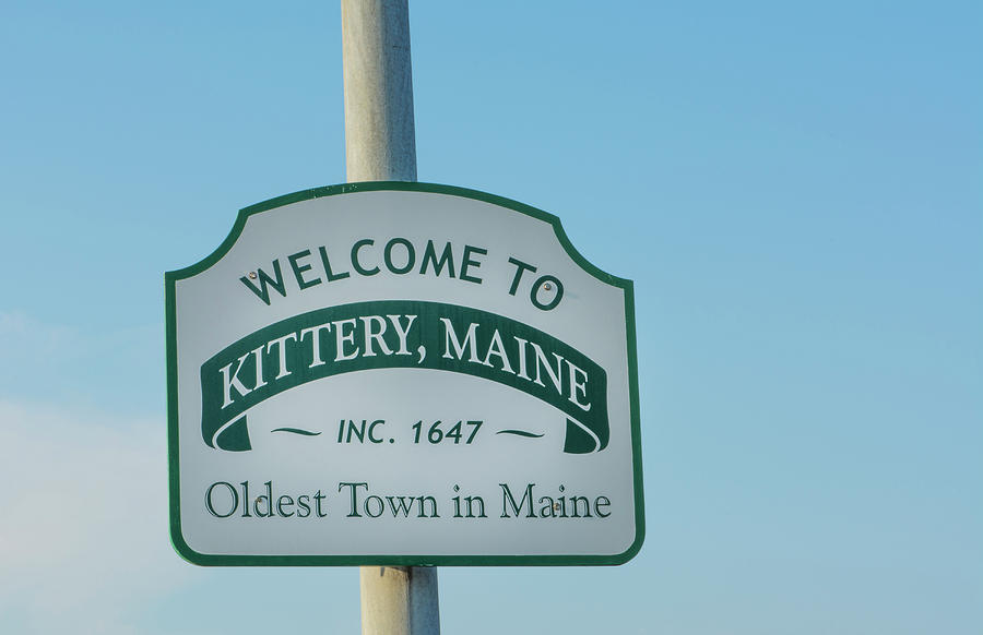 Kittery, Maine, Sign Of Welcome Old Photograph by Bill Bachmann - Pixels