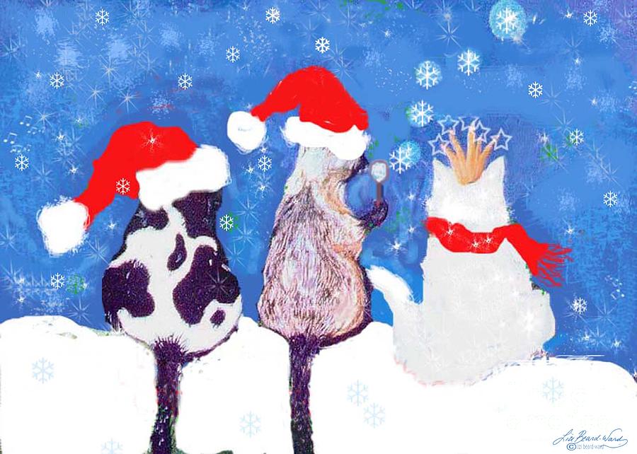 Kitty Christmas Digital Art by Lizi Beard-Ward