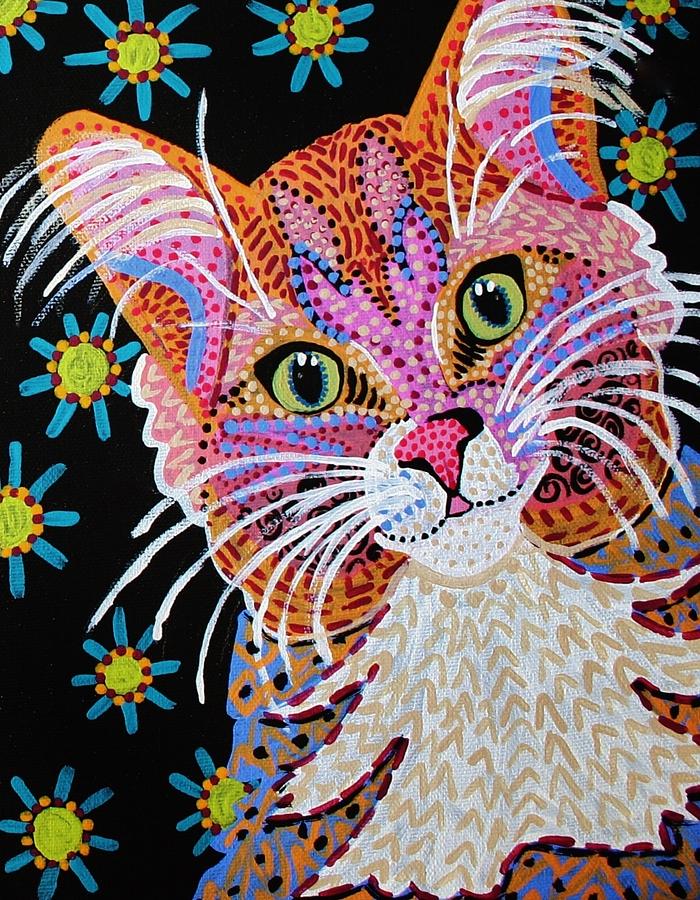 Pink Kitty from Krelly Art Painting by Kelly Nicodemus-Miller