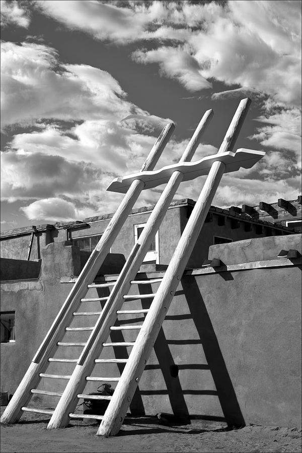 Kiva Ladder Acoma Pueblo New Mexico Photograph by Gary Warnimont