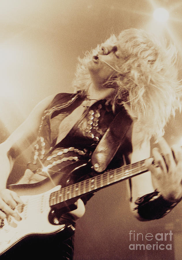 K K Downing - Judas Priest at the Warfield Theater during British Steel Tour  Photograph by Daniel Larsen