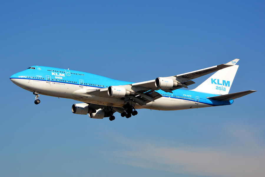 KLM Asia Boeing 747-406 PH-BFP LAX January 19 2015 Photograph by Brian Lockett