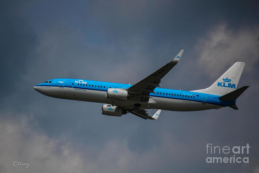 Airplane Photograph - KLM Boeing 737 NG by Rene Triay FineArt Photos