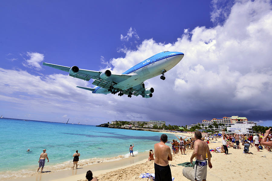 KLM Landing at St Maarten 1  Photograph by Matt Swinden