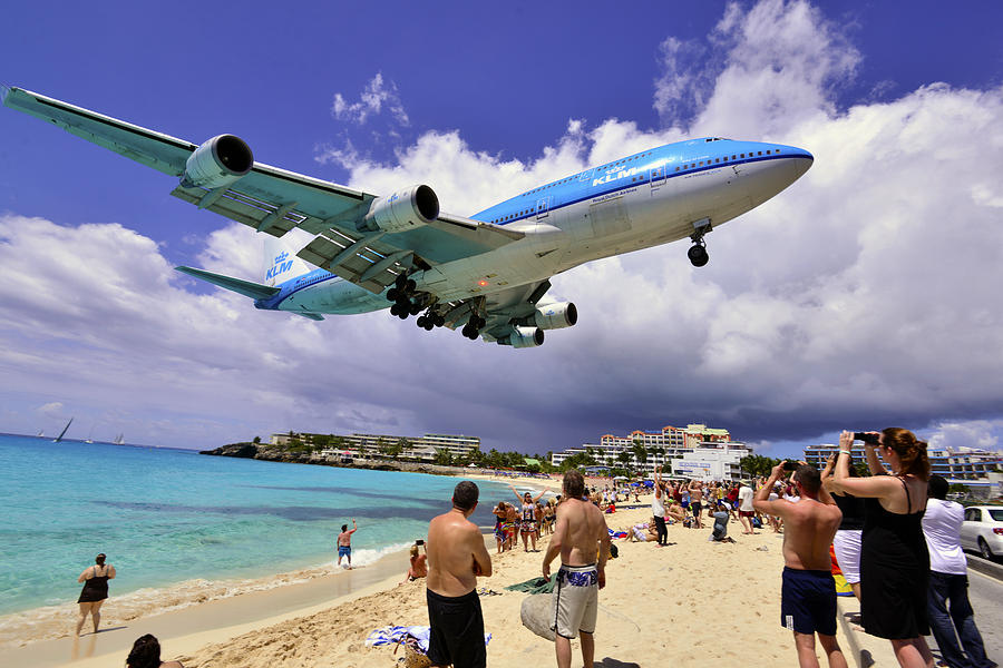 KLM Landing at St Maarten 2  Photograph by Matt Swinden