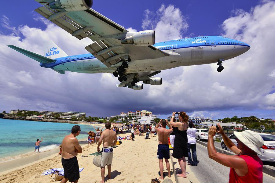 KLM Landing at St Maarten 3  Photograph by Matt Swinden