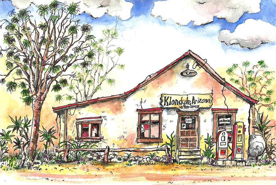 Desert Painting - Klondyke Store Revisited by Terry Banderas