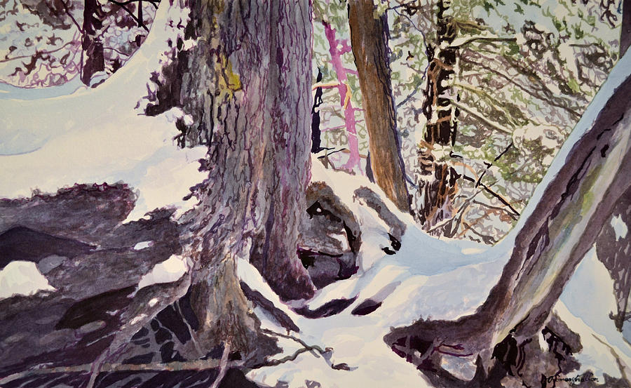 Snow Painting - Knape Winter by Thomas Stratton Snow Painting - Knape Winter by Thomas Stratton