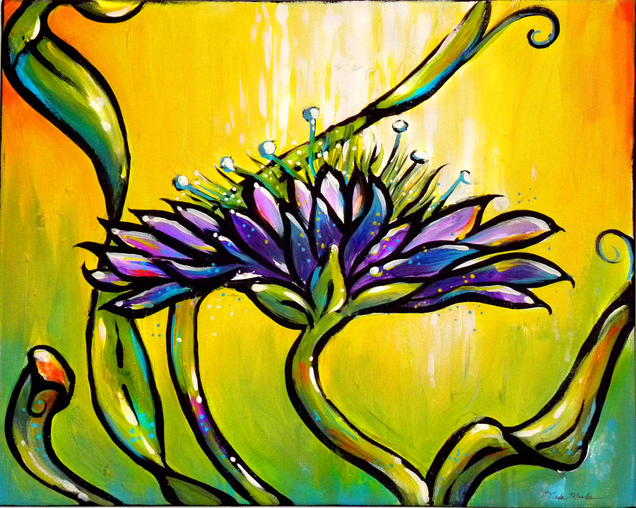 Knautia Painting by Nada Meeks - Fine Art America