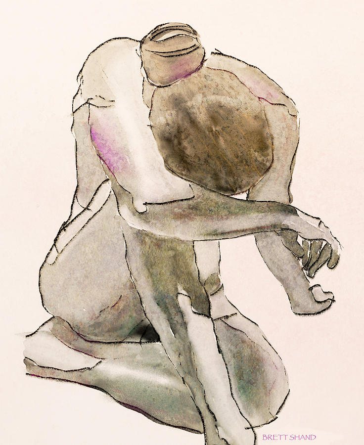 Kneeling nude by Brett Shand Kneeling nude by Brett Shand