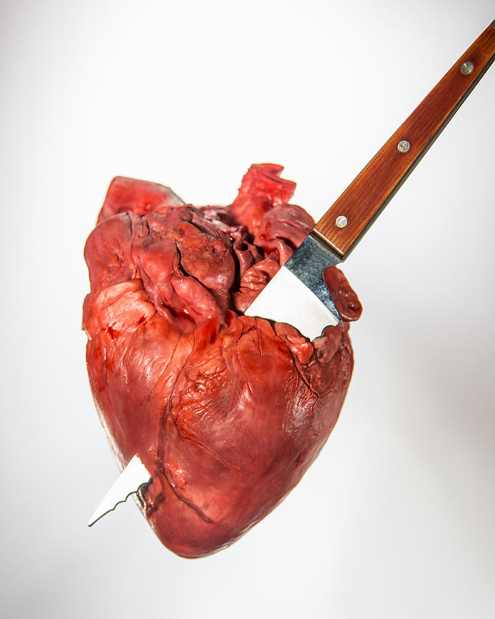 Knife through the heart Photograph by PM Images