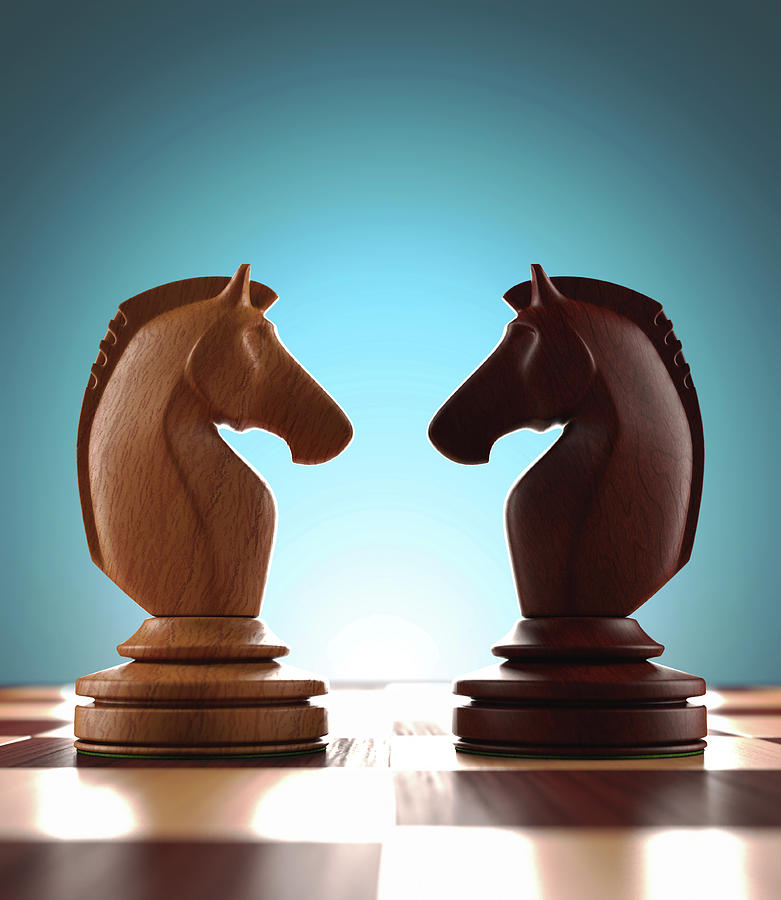 Knight Chess Pieces Photograph by Ktsdesign