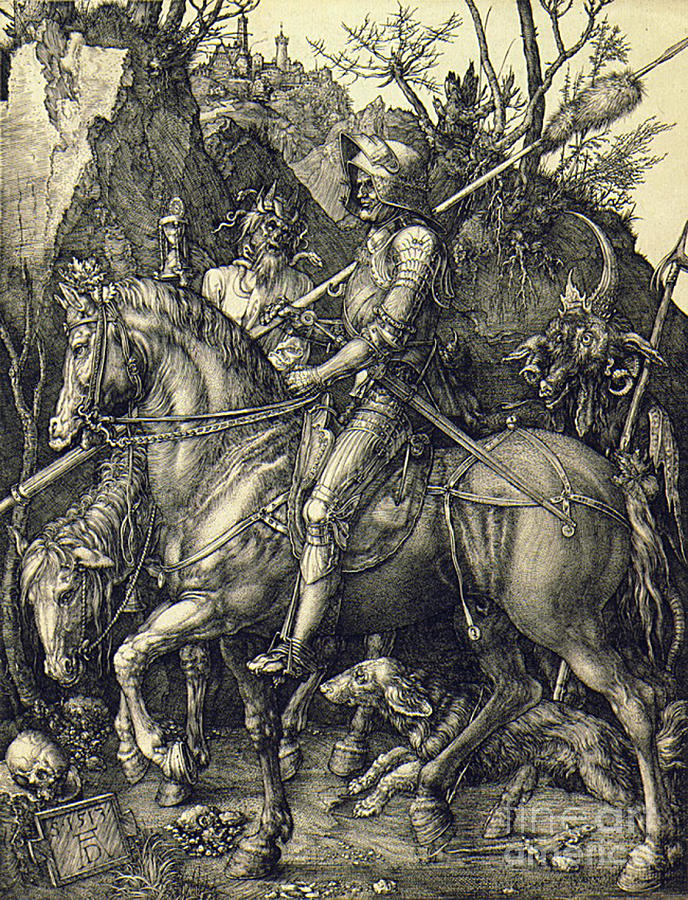 Albrecht Durer Photograph - Knight Death And The Devil 1513 by Los Angeles County Museum