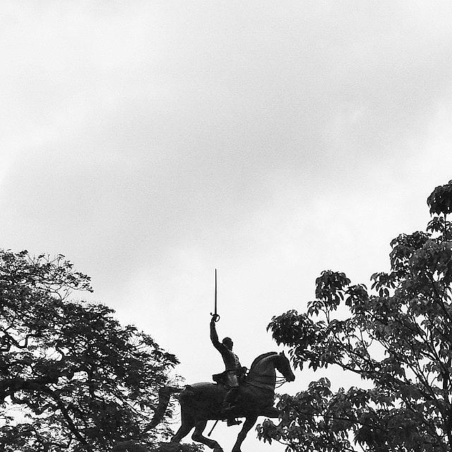Knight Photograph - #knight #horse #sword #statue #sky by Tiago Sales Moreira