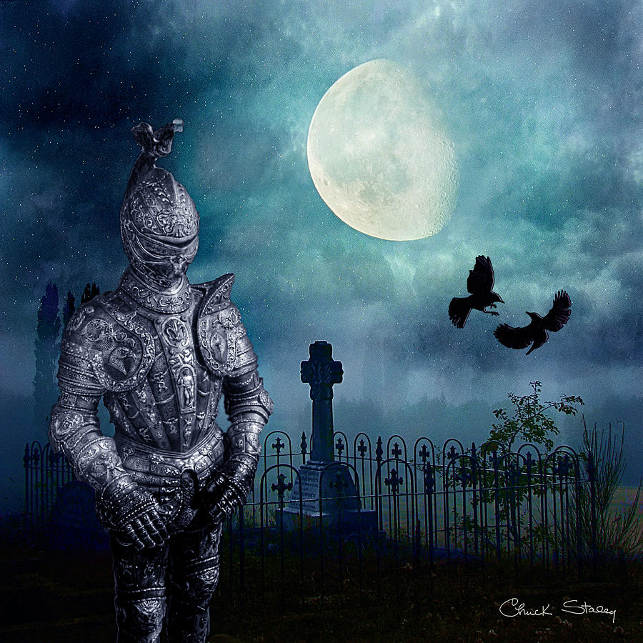 Knight Photograph - Knight in the Cemetery by Chuck Staley