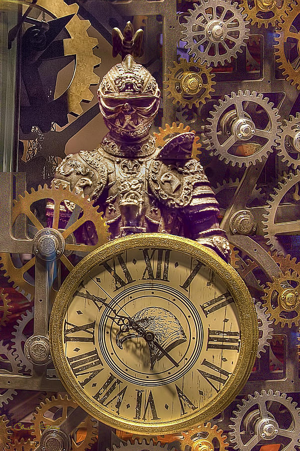 Clock Photograph - Knight Time by Chuck Staley