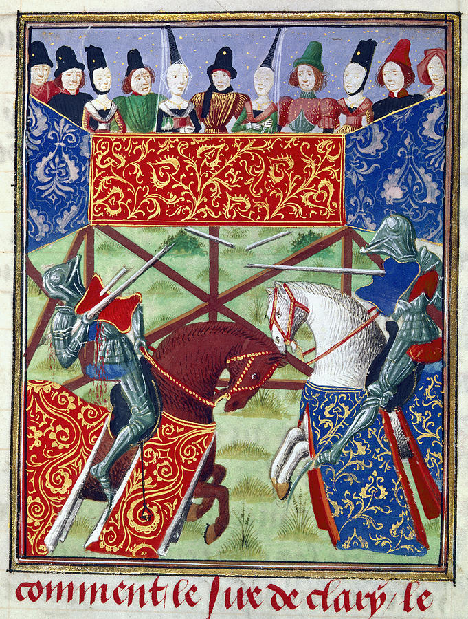 Knights Jousting, 15th Century Photograph by British Library
