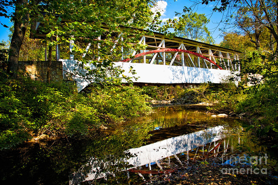 Kniselys Covered Bridge Photograph by Ronald Lutz