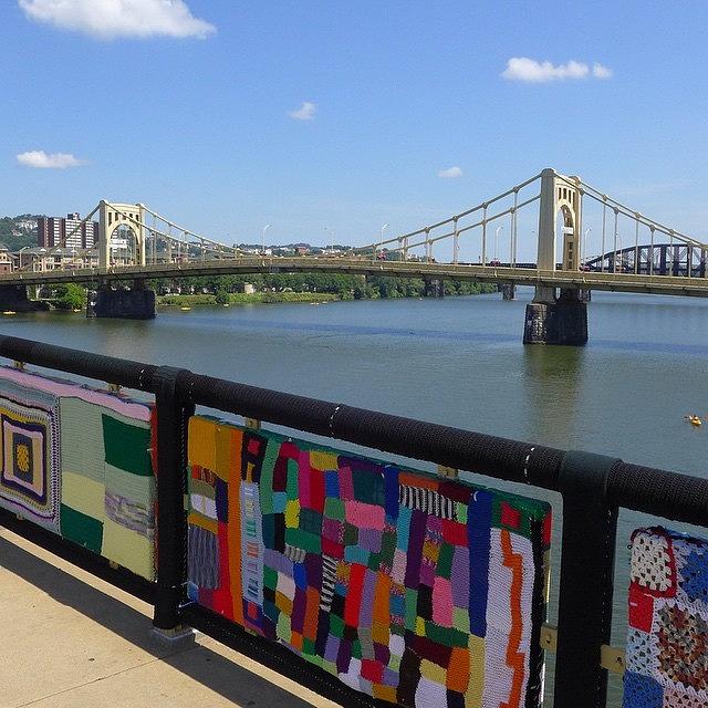Knit The Bridge Project, Pittsburgh Photograph by Mark  Miller