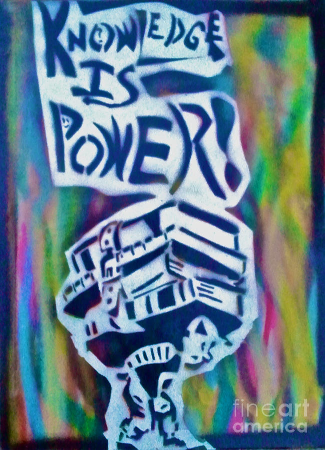 Book Painting - Knowledge is power 5 by Tony B Conscious