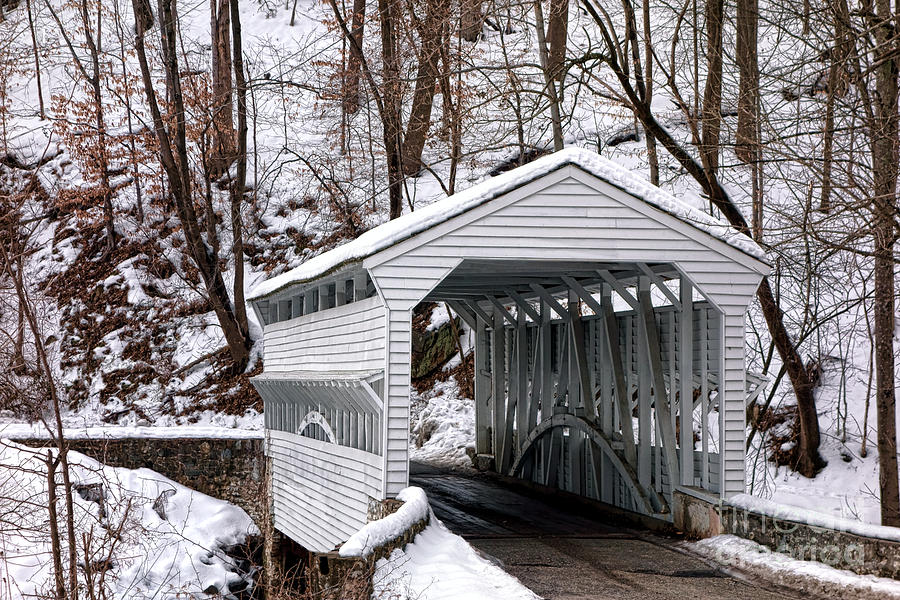 Spring Photograph - Knox Covered Bridge by Olivier Le Queinec
