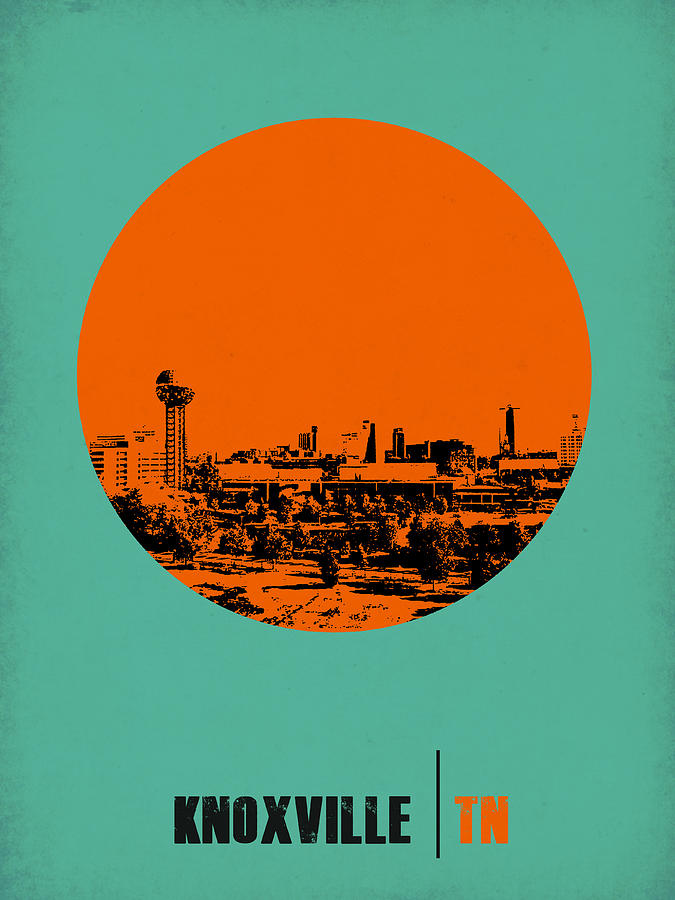 Knoxville Digital Art - Knoxville Circle Poster 1 by Naxart Studio