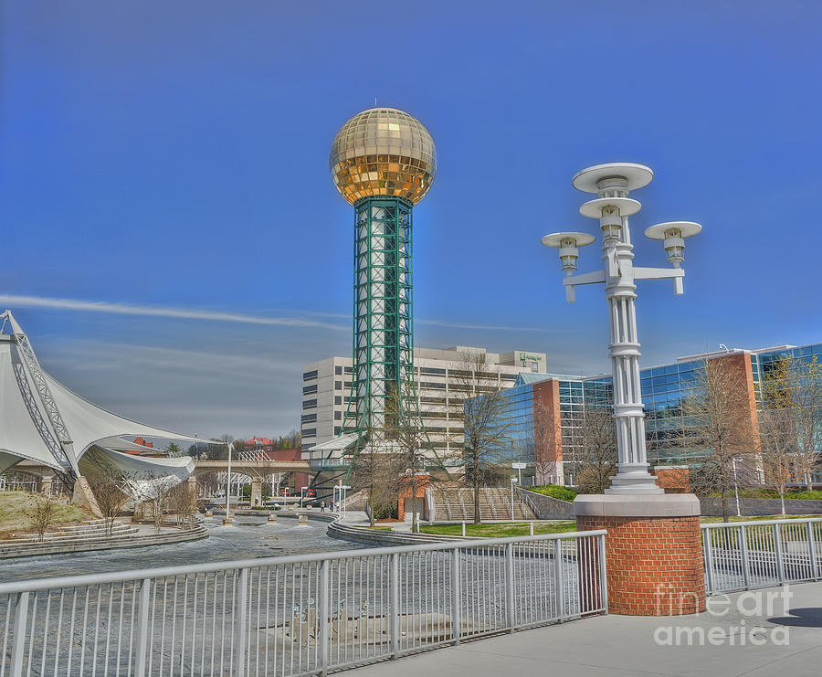 Knoxville Sunsphere Park HDR Photograph by Ules Barnwell
