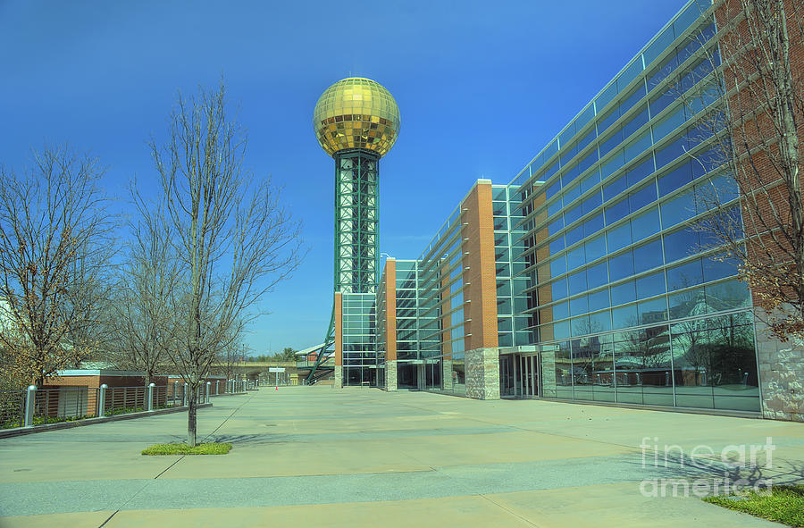 Knoxville Photograph - Knoxville TN Sunsphere HDR by Ules Barnwell