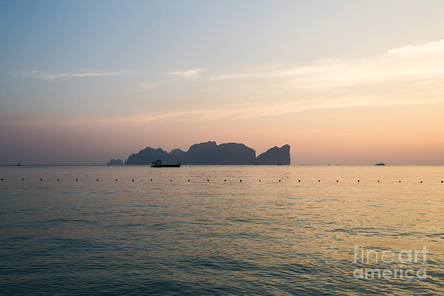 Ko Phi Phi Leh island at sunset - Thailand Photograph by Matteo Colombo