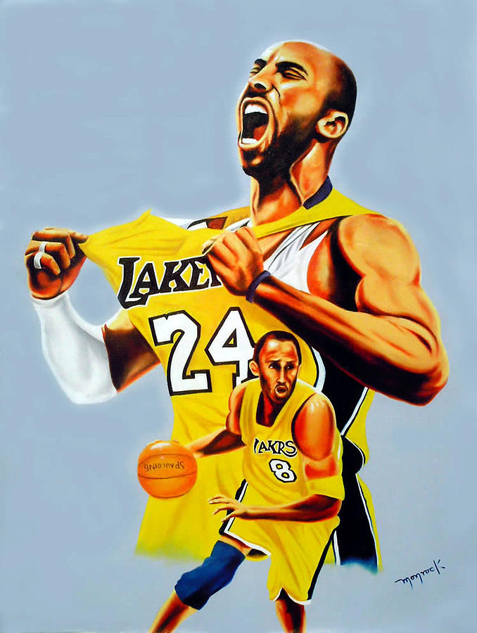 Kobe Bryant By Hector Monroy Painting by Hector Monroy