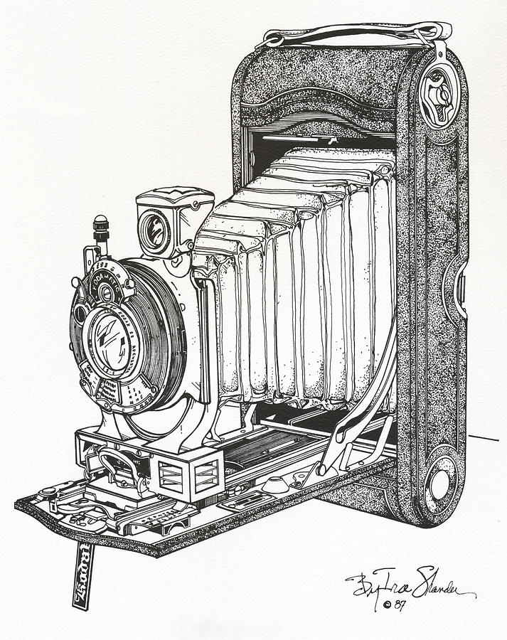 Kodak 3A Autographic Drawing by Ira Shander