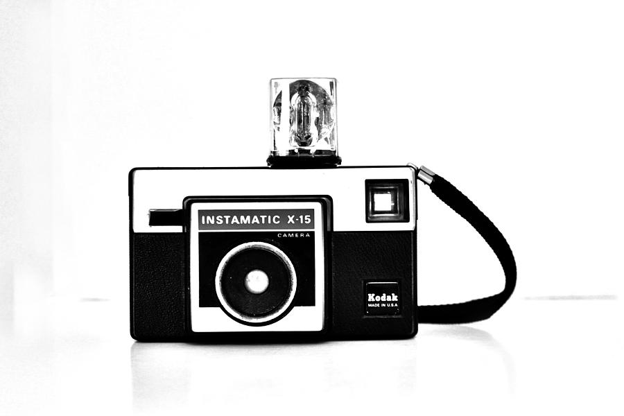 Kodak Instamatic in Black and White Photograph by Kelly Hazel
