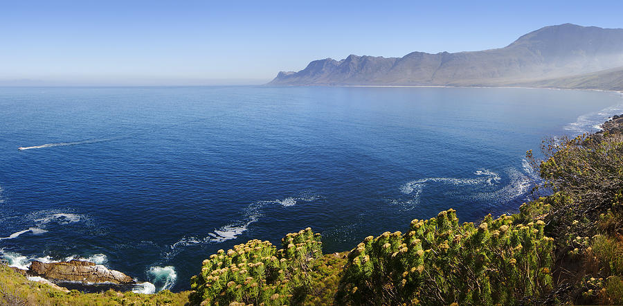 Nature Photograph - Kogelberg area view over ocean by Johan Swanepoel