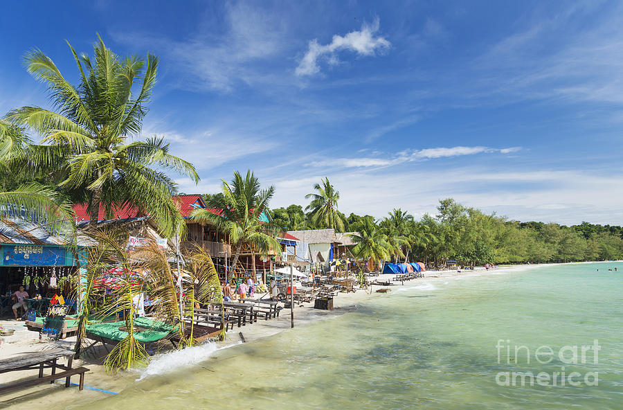 Koh Rong Island Beach Bars In Cambodia Photograph by JM Travel Photography