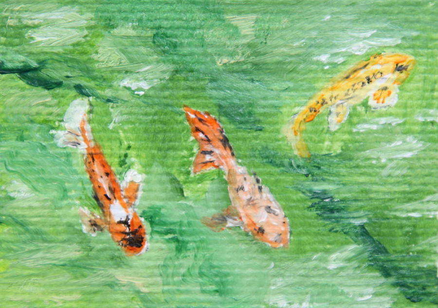 Koi Painting by Alan Mager