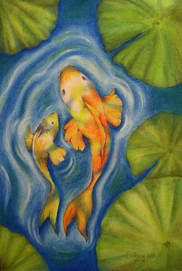Koi Drawing by Catherine Howley
