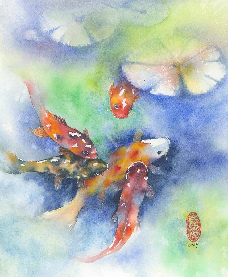 Koi Painting by Claire Shelby - Fine Art America