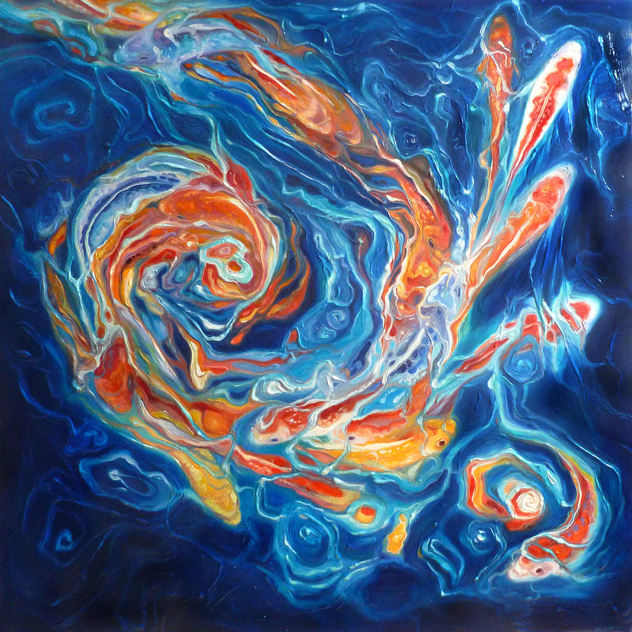Koi Creation Painting by Gill Bustamante