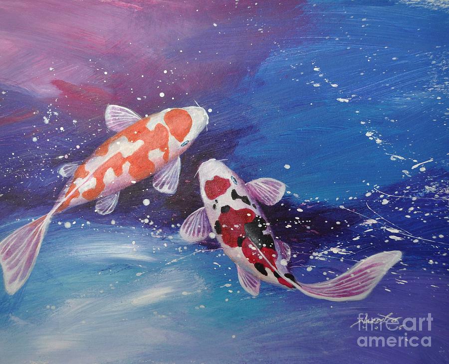 Koi Dance 4 Painting by Nards Go - Fine Art America